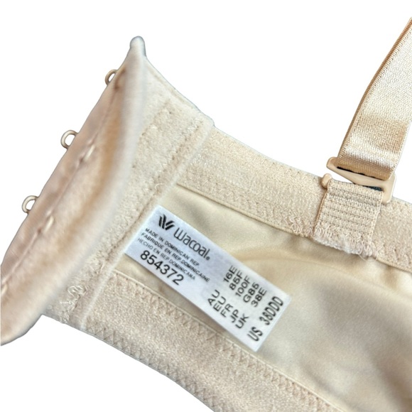 WACOAL women’s 38DDD wirefree convertible strapless tan bra style 854372 NWT - Picture 9 of 11